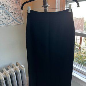 Banana Republic BR Label Black Wool High Waisted Pencil Skirt, Size 4
